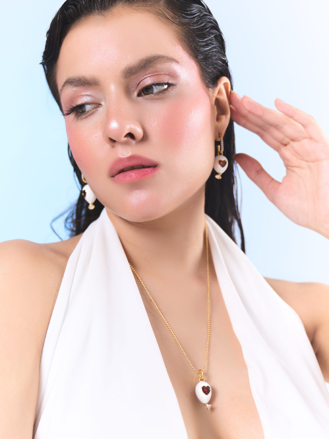 Age of Innocence Red & White Adjustable Necklace