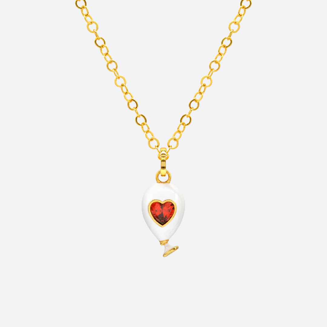 Age of Innocence Red & White Adjustable Necklace