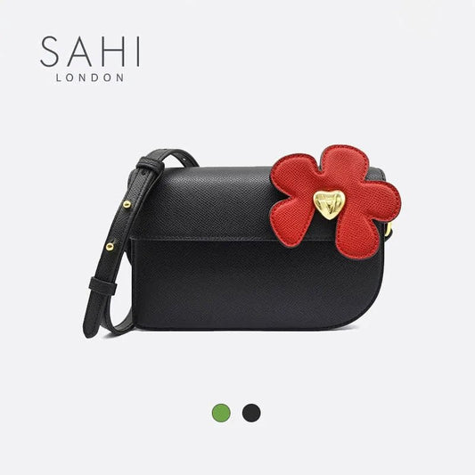 Little Flower Canna Crossbody Leather Bag - SAHI London | Handcrafted Jewellery Handbags & T-shirt Fashion