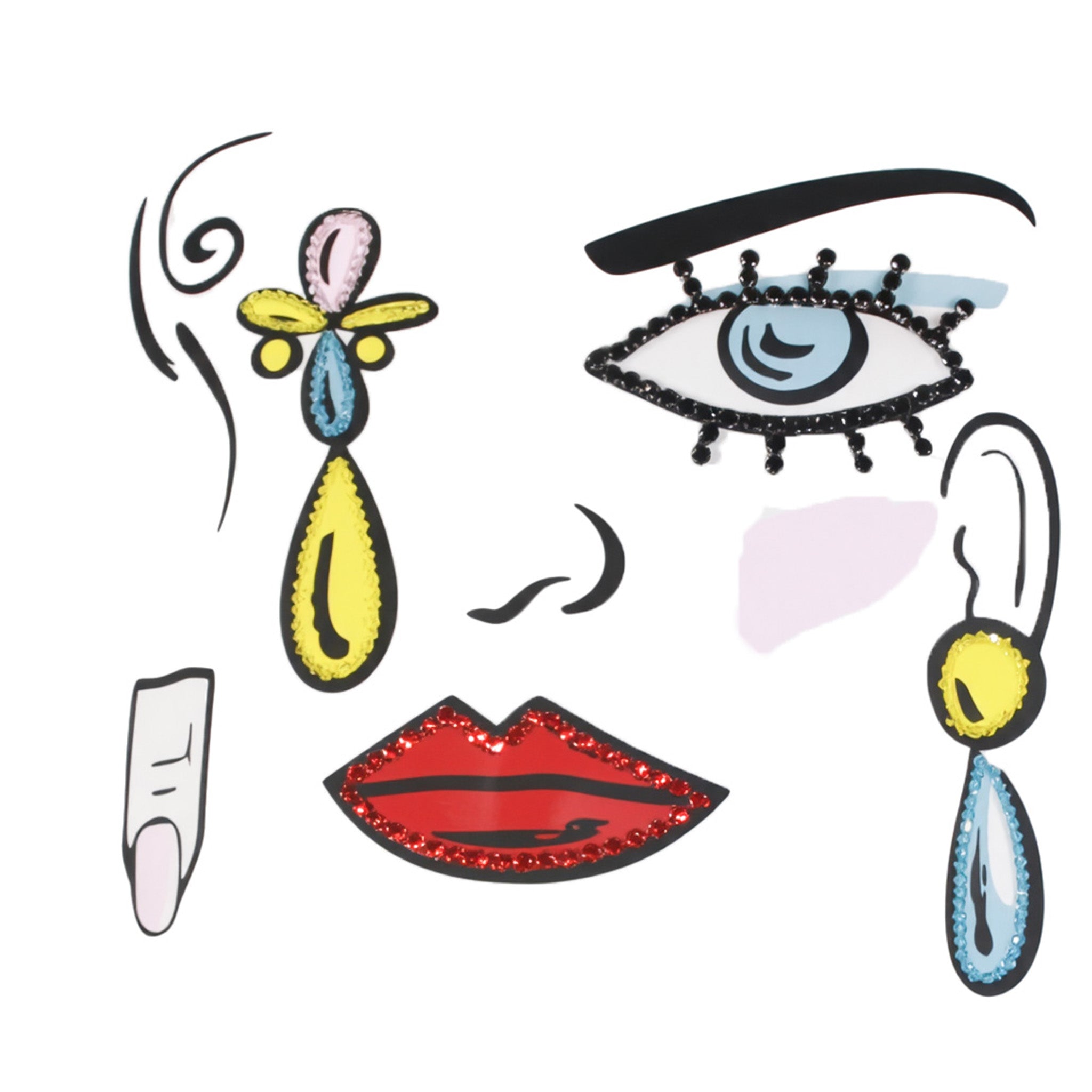 Cotton Printed and Embroidered Sweatshirt