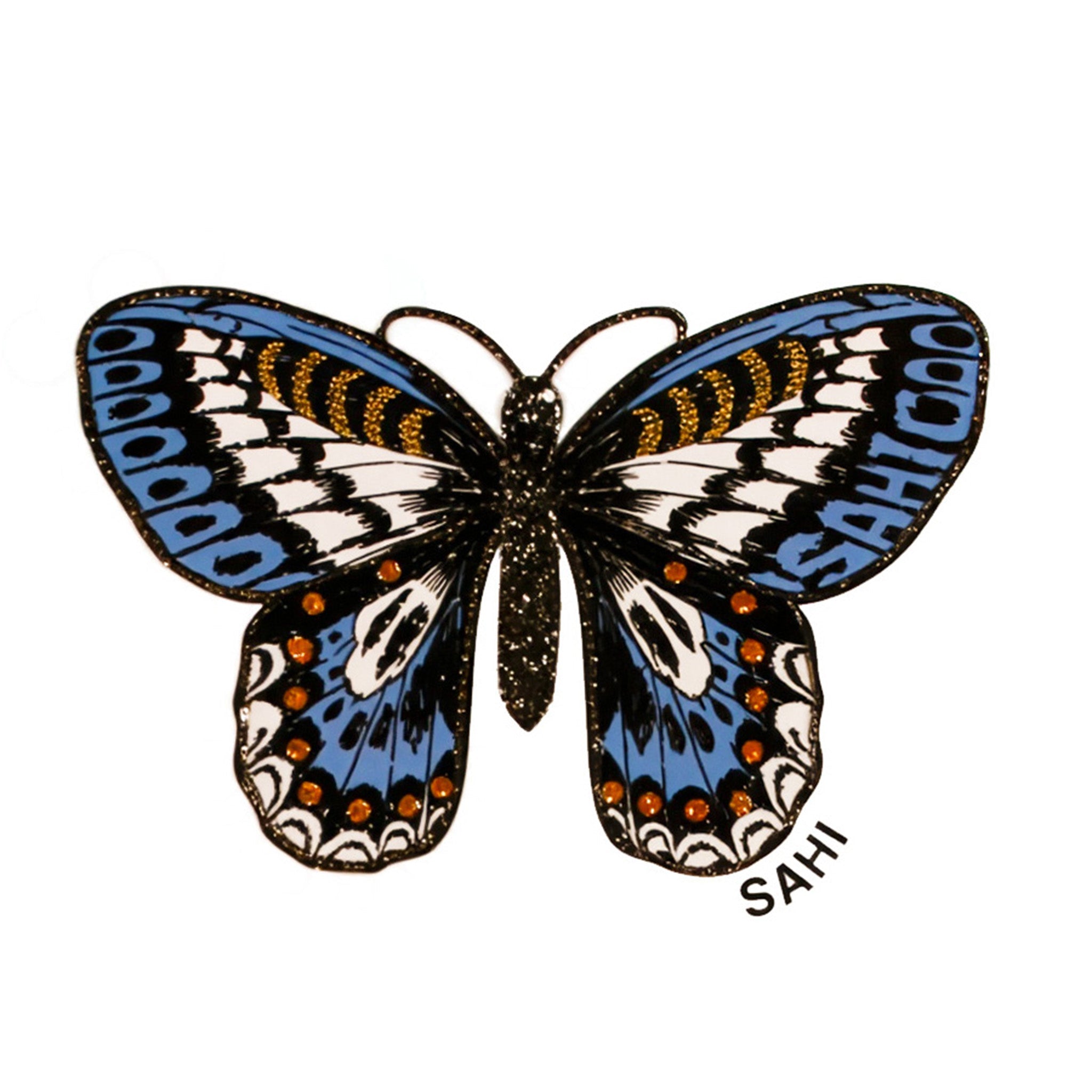 Cotton Butterfly Printed & Embroidered T-Shirt