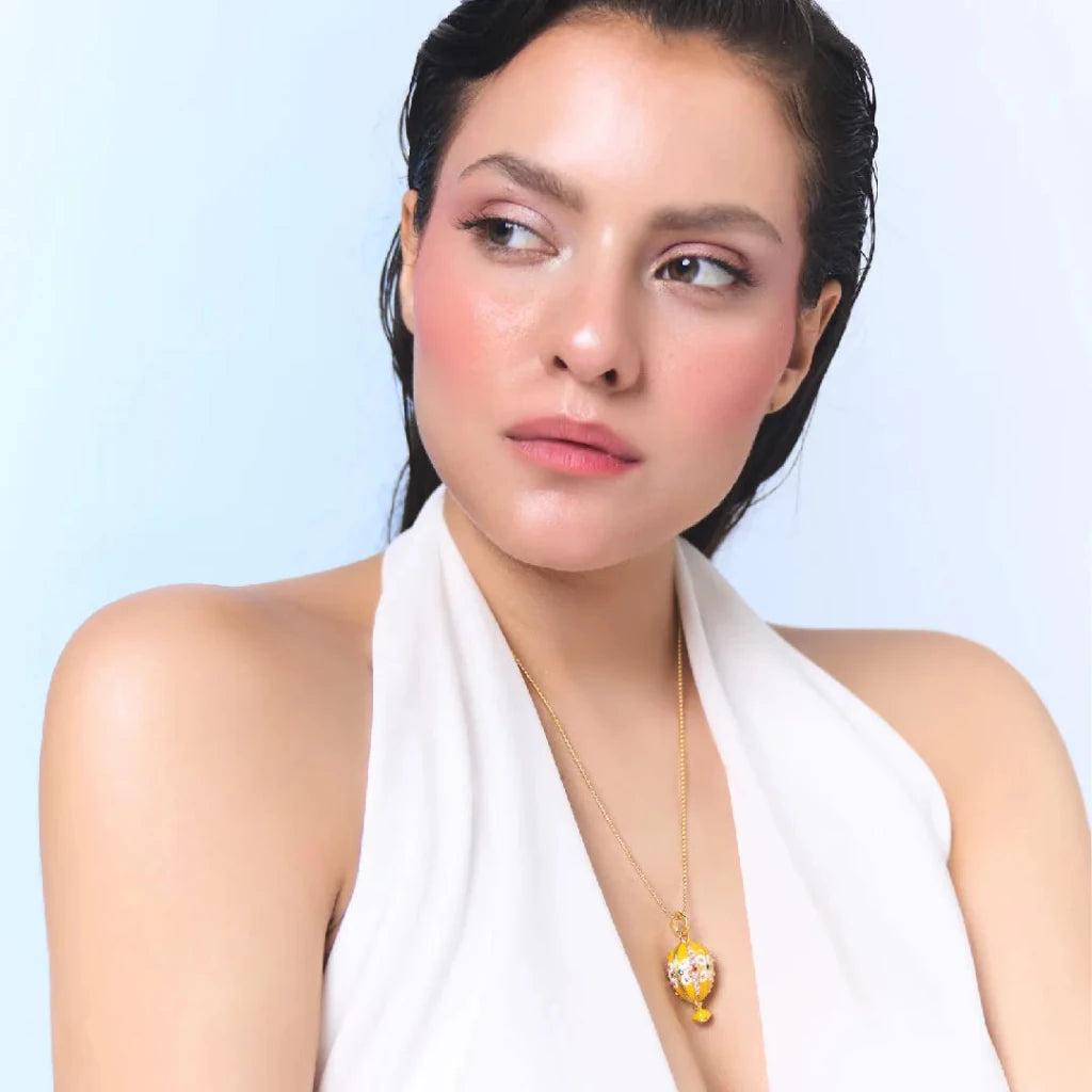 Age of Innocence Adjustable Multi Color Treasure Egg Necklace - SAHI London | Handcrafted Jewellery Handbags & T-shirt Fashion