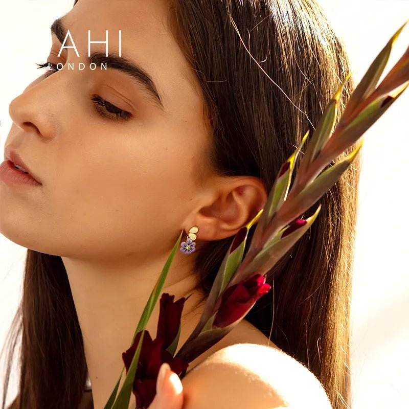 Enchanting Garden flower Drop Earrings - SAHI London | Handcrafted Jewellery Handbags & T-shirt Fashion