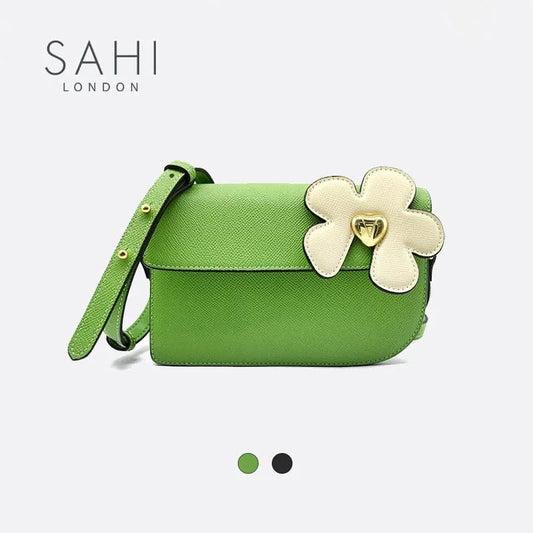 Little Flower Canna Crossbody Leather Bag - SAHI London | Handcrafted Jewellery Handbags & T-shirt Fashion