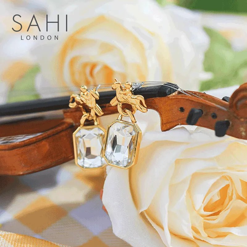 Age of Innocence Crystal Drop Earring - SAHI London | Handcrafted Jewellery Handbags & T-shirt Fashion