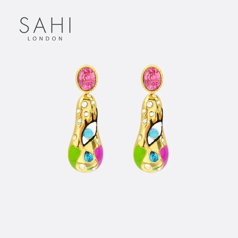 Love Affair Teardrop Drop Earrings - SAHI London | Handcrafted Jewellery Handbags & T-shirt Fashion