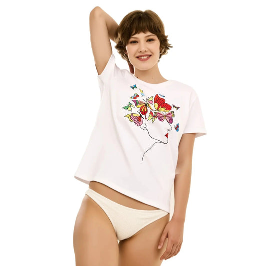 Cotton Printer & Hotfix T-Shirt - SAHI London | Handcrafted Jewellery Handbags & T-shirt Fashion