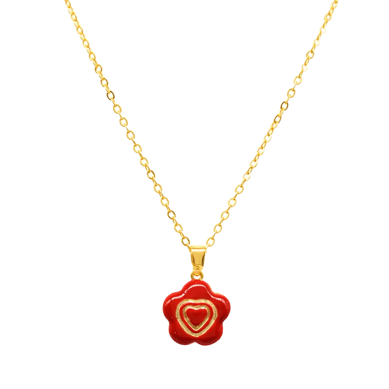 Little Flower Flip Pendant Necklace - SAHI London | Handcrafted Jewellery Handbags & T-shirt Fashion