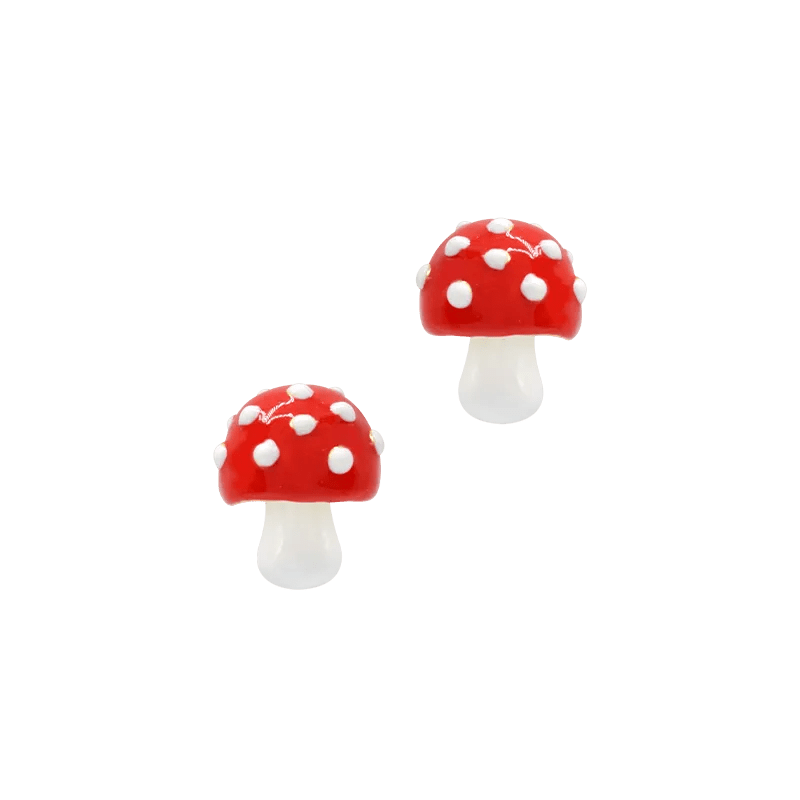 Red Mushroom Stud Earring - SAHI London | Handcrafted Jewellery Handbags & T-shirt Fashion