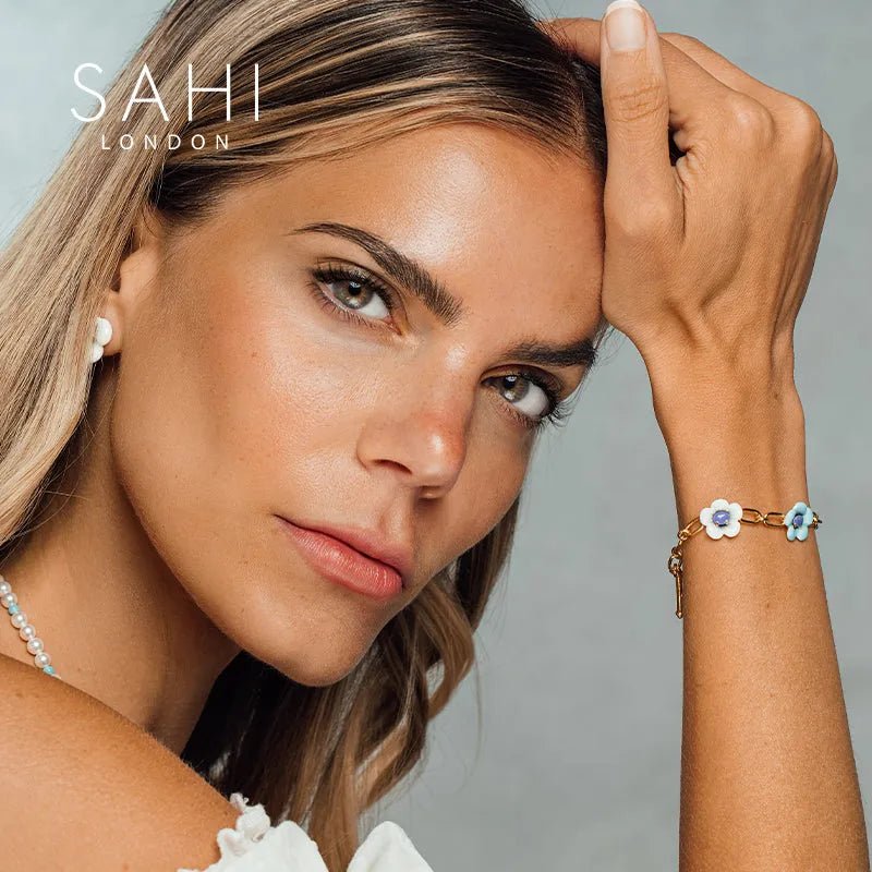 Monster Enamel Flower Adjustable Bracelet - SAHI London | Handcrafted Jewellery Handbags & T-shirt Fashion