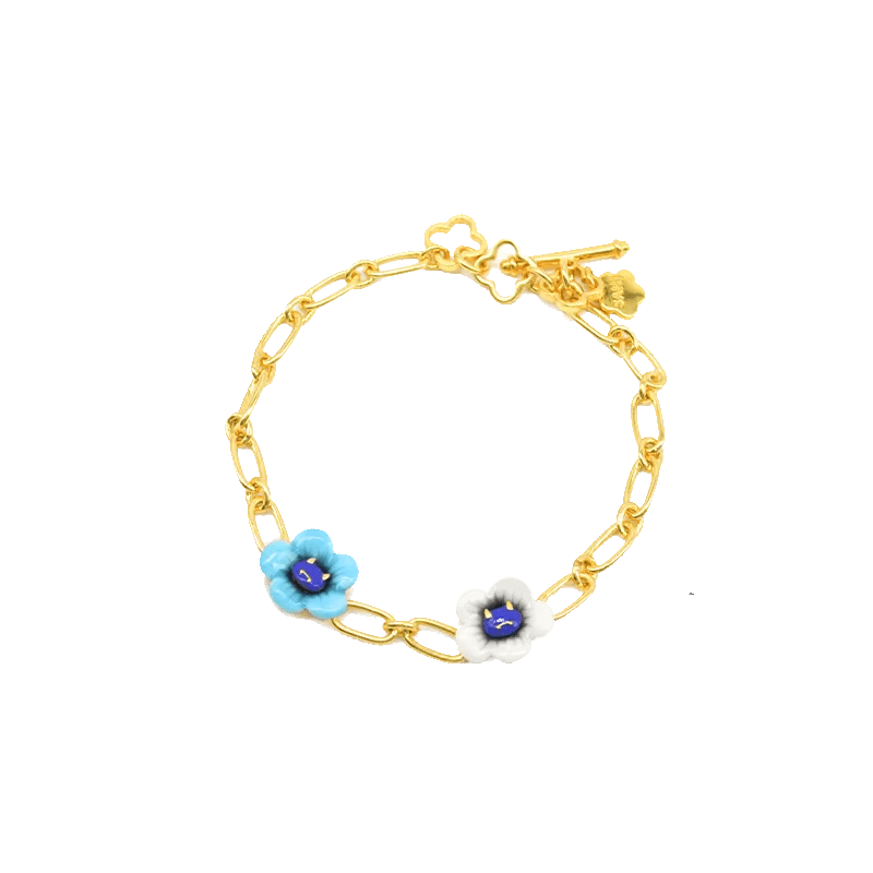 Monster Enamel Flower Adjustable Bracelet - SAHI London | Handcrafted Jewellery Handbags & T-shirt Fashion