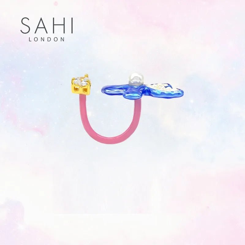 Fantasy Pearl And Enamel Adjustable Ring - SAHI London | Handcrafted Jewellery Handbags & T-shirt Fashion