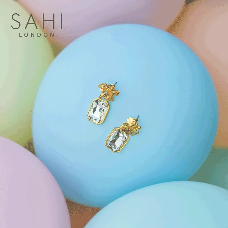 Age of Innocence Crystal Drop Earring - SAHI London | Handcrafted Jewellery Handbags & T-shirt Fashion