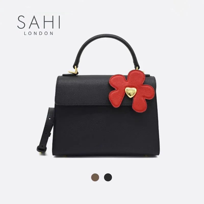 Little Flower Lily Crossbody Leather Satchel Bag - SAHI London | Handcrafted Jewellery Handbags & T-shirt Fashion