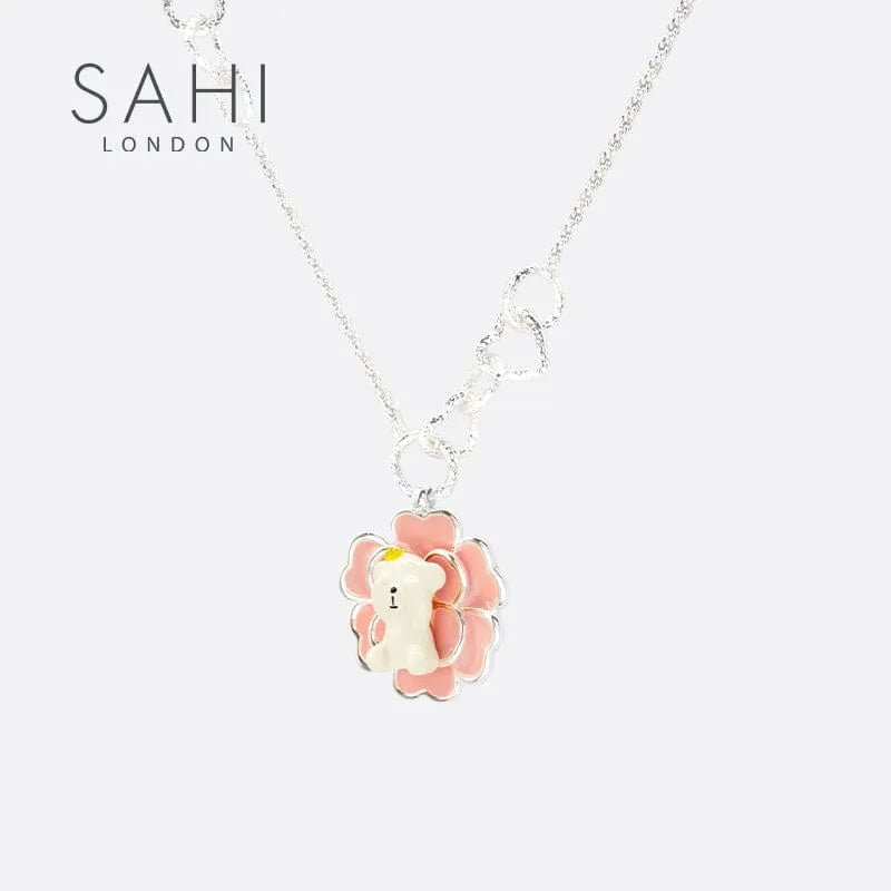 Camellia Bear Pendant Charm Necklace - SAHI London | Handcrafted Jewellery Handbags & T-shirt Fashion