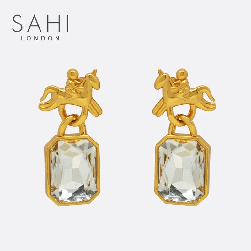 Age of Innocence Crystal Drop Earring - SAHI London | Handcrafted Jewellery Handbags & T-shirt Fashion
