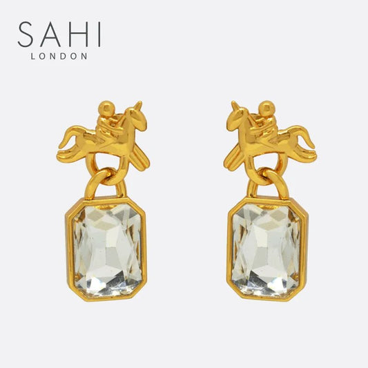 Age of Innocence Crystal Drop Earring - SAHI London | Handcrafted Jewellery Handbags & T-shirt Fashion