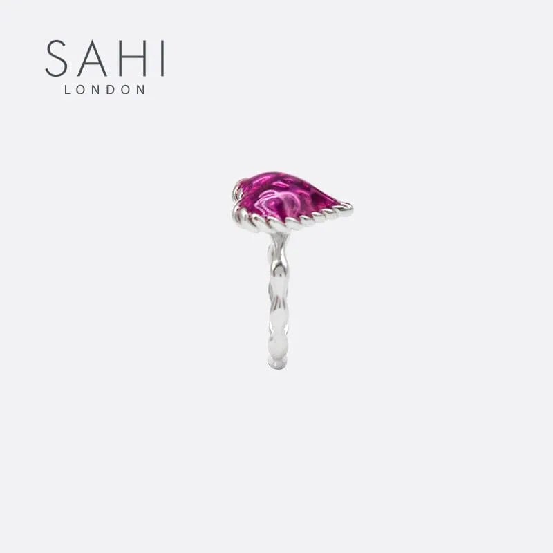 With Love Heart Enamel Adjustable Ring - SAHI London | Handcrafted Jewellery Handbags & T-shirt Fashion