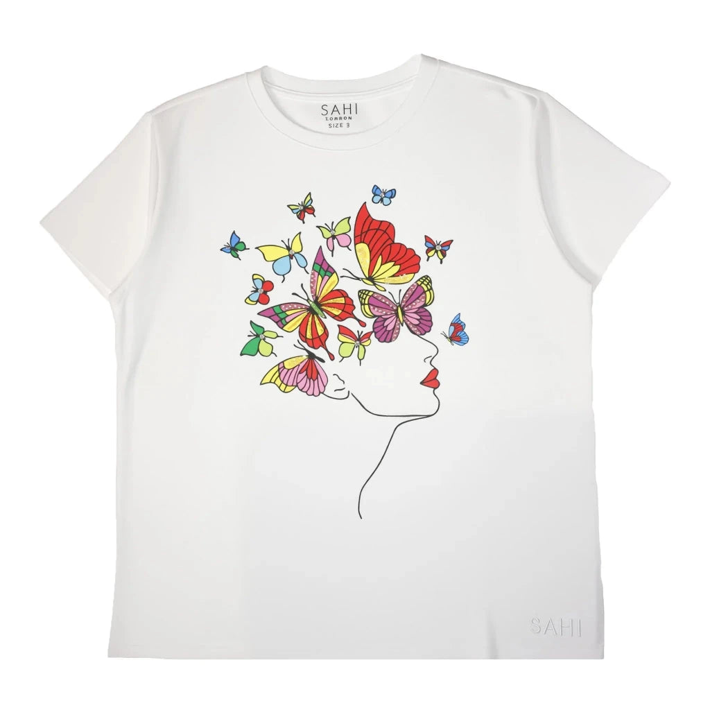Cotton Printer & Hotfix T-Shirt - SAHI London | Handcrafted Jewellery Handbags & T-shirt Fashion