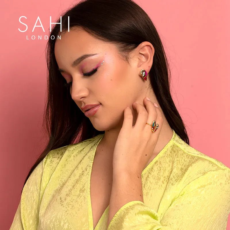 Love Affair Stud Earrings - SAHI London | Handcrafted Jewellery Handbags & T-shirt Fashion