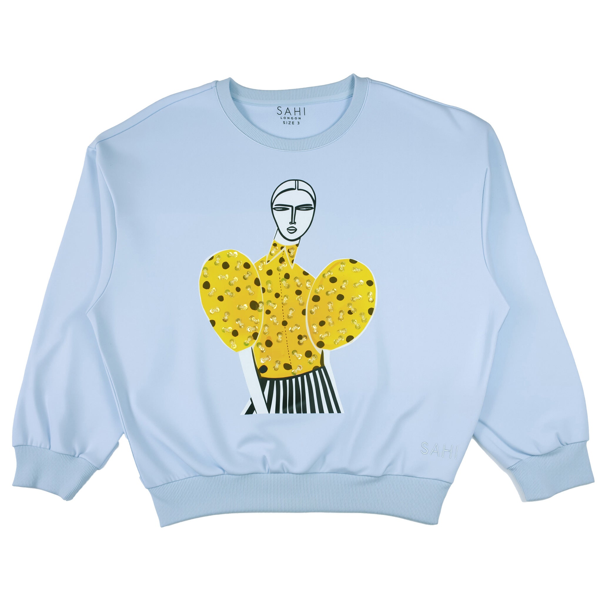 Cotton Printed and Embroidered  Sweatshirt