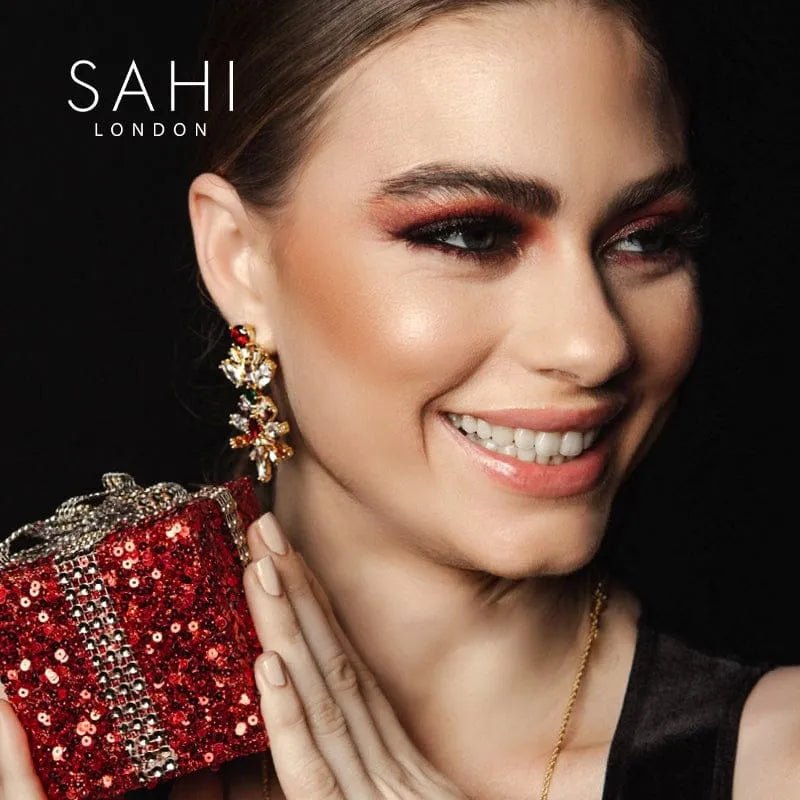 Shine Collection Drop Crystal Earring - SAHI London | Handcrafted Jewellery Handbags & T-shirt Fashion