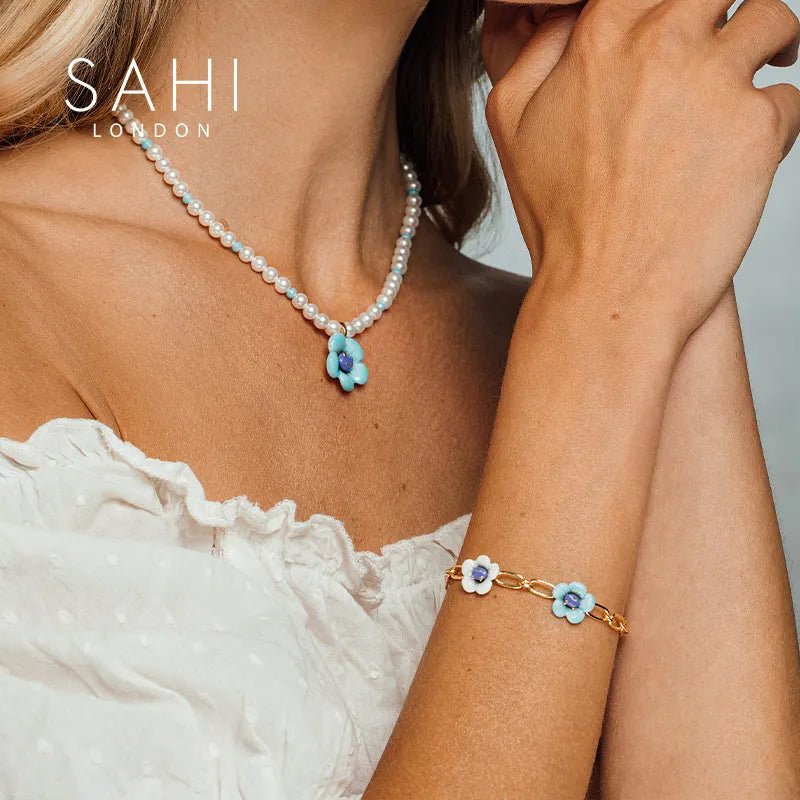Monster Enamel Flower Adjustable Bracelet - SAHI London | Handcrafted Jewellery Handbags & T-shirt Fashion