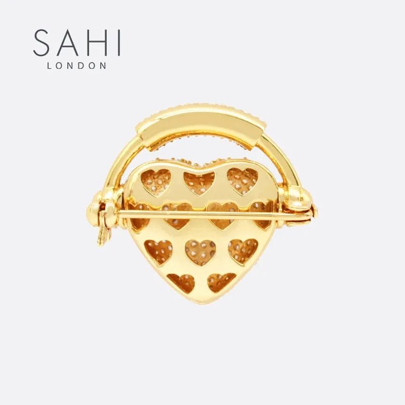 Heart & Headphone Pendant Crystal Necklace - SAHI London | Handcrafted Jewellery Handbags & T-shirt Fashion