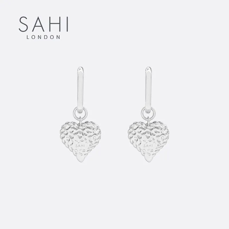 With Love Heart Enameled Drop Dangling Earing - SAHI London | Handcrafted Jewellery Handbags & T-shirt Fashion