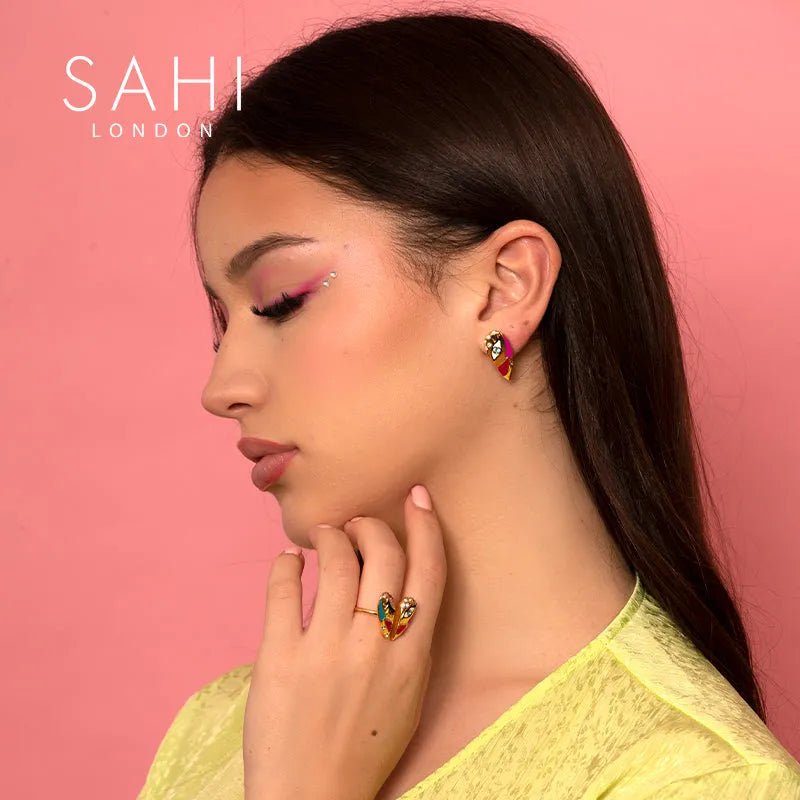 Love Affair Stud Earrings - SAHI London | Handcrafted Jewellery Handbags & T-shirt Fashion