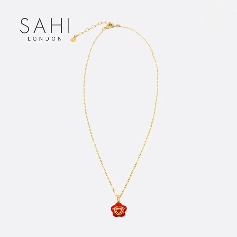 Little Flower Flip Pendant Necklace - SAHI London | Handcrafted Jewellery Handbags & T-shirt Fashion