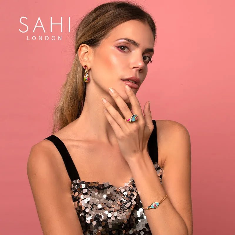 Love Affair Teardrop Adjustable Free Size Ring - SAHI London | Handcrafted Jewellery Handbags & T-shirt Fashion