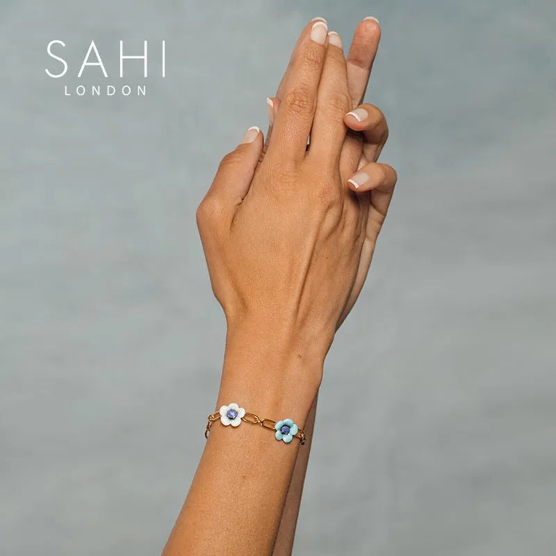 Monster Enamel Flower Adjustable Bracelet - SAHI London | Handcrafted Jewellery Handbags & T-shirt Fashion
