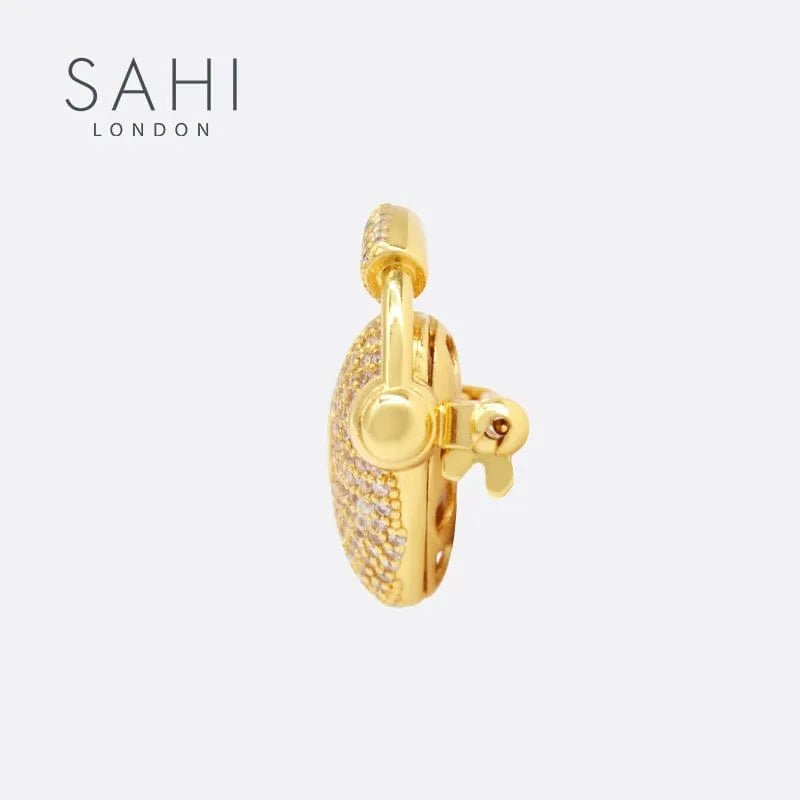 Heart & Headphone Pendant Crystal Necklace - SAHI London | Handcrafted Jewellery Handbags & T-shirt Fashion