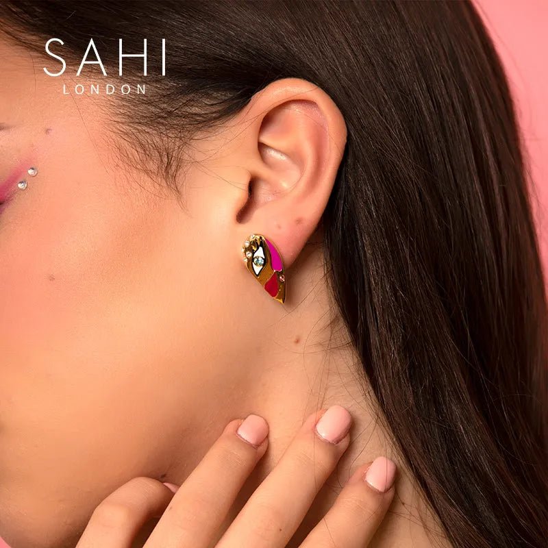 Love Affair Stud Earrings - SAHI London | Handcrafted Jewellery Handbags & T-shirt Fashion