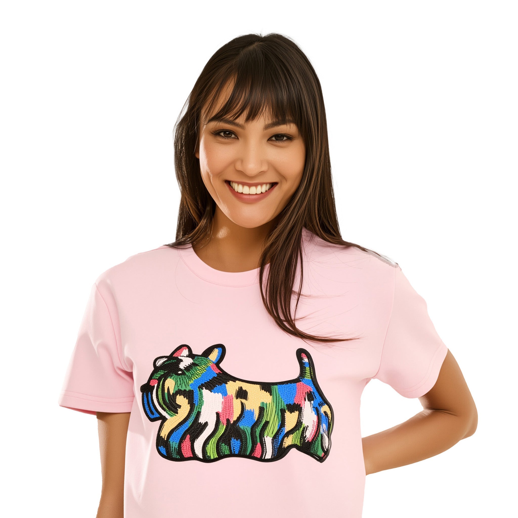 Cotton Doggy Printed & Embroidered T-Shirt
