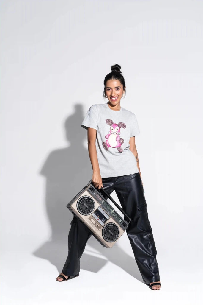 Pop Art Bunny Unisex T-Shirt - SAHI London | Handcrafted Jewellery Handbags & T-shirt Fashion
