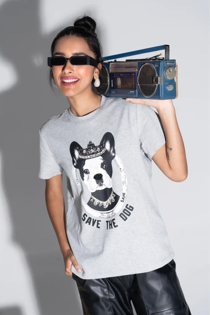 Pop Art Save the Dog Unisex T-Shirt - SAHI London | Handcrafted Jewellery Handbags & T-shirt Fashion