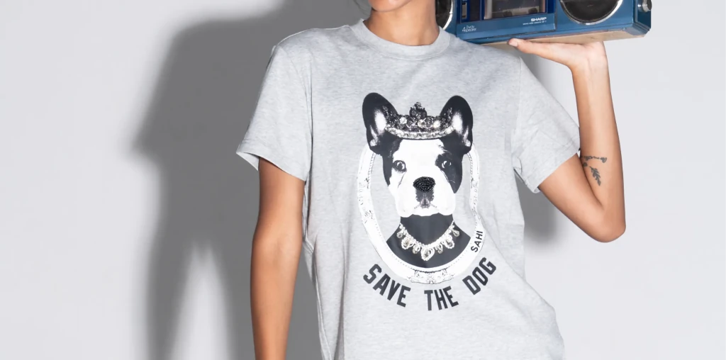 Pop Art Save the Dog Unisex T-Shirt - SAHI London | Handcrafted Jewellery Handbags & T-shirt Fashion