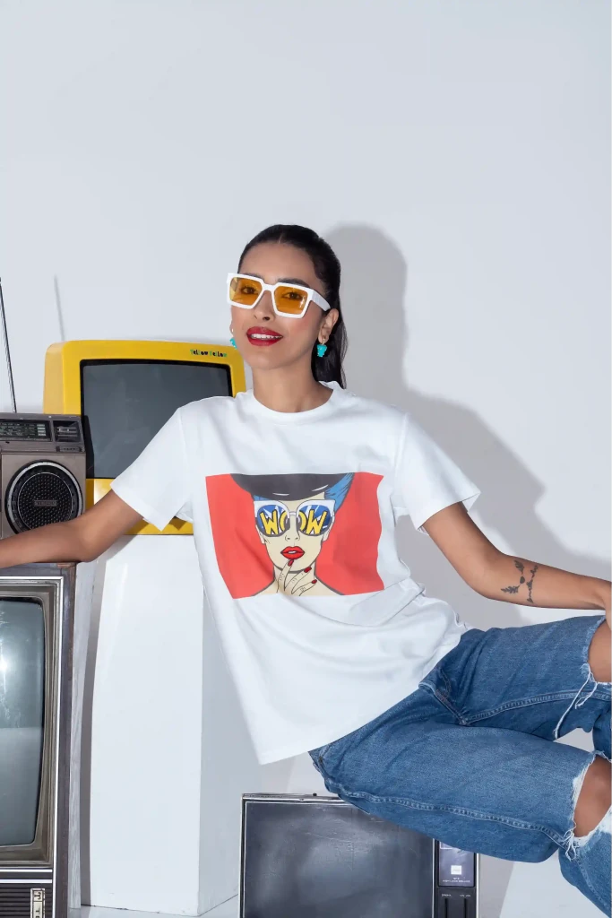 Pop Art WOW Unisex T-Shirt - SAHI London | Handcrafted Jewellery Handbags & T-shirt Fashion