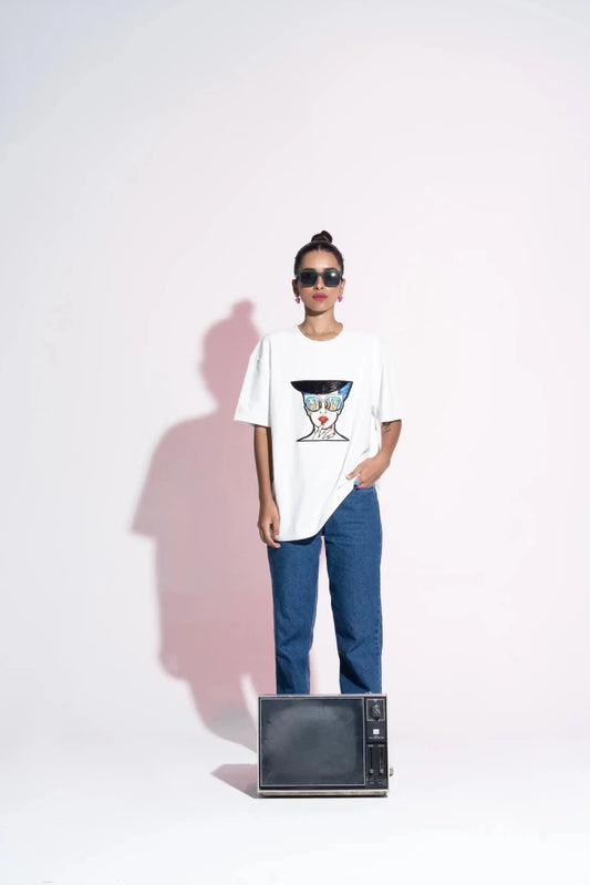 Pop Art Cotton Unisex T-shirt - SAHI London | Handcrafted Jewellery Handbags & T-shirt Fashion