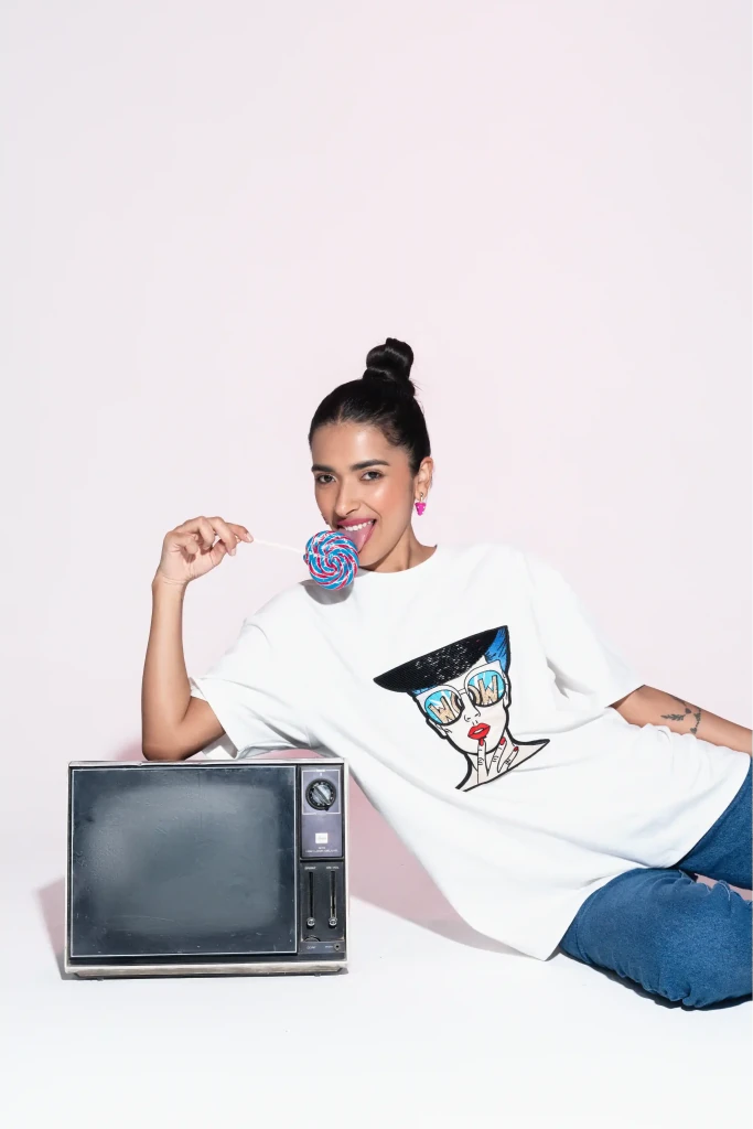 Pop Art Cotton Unisex T-shirt - SAHI London | Handcrafted Jewellery Handbags & T-shirt Fashion