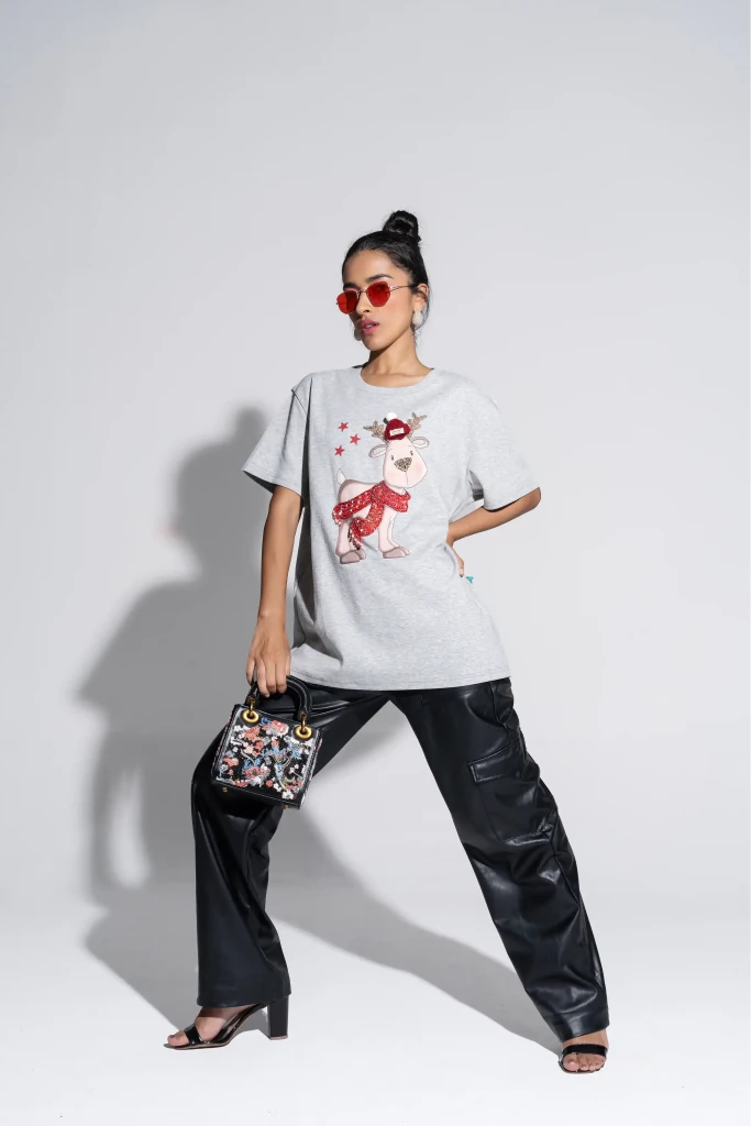Pop Art Deer Unisex T-Shirt - SAHI London | Handcrafted Jewellery Handbags & T-shirt Fashion