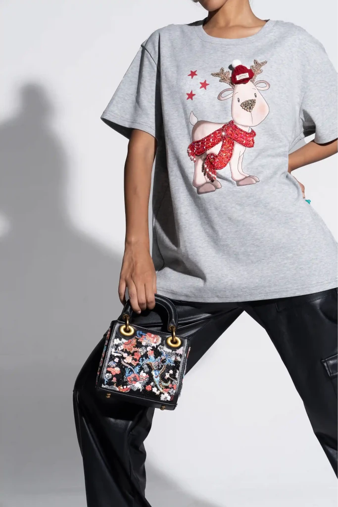 Pop Art Deer Unisex T-Shirt - SAHI London | Handcrafted Jewellery Handbags & T-shirt Fashion