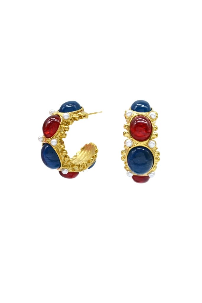 Multicolor Hoop Statement Earring - SAHI London | Handcrafted Jewellery Handbags & T-shirt Fashion