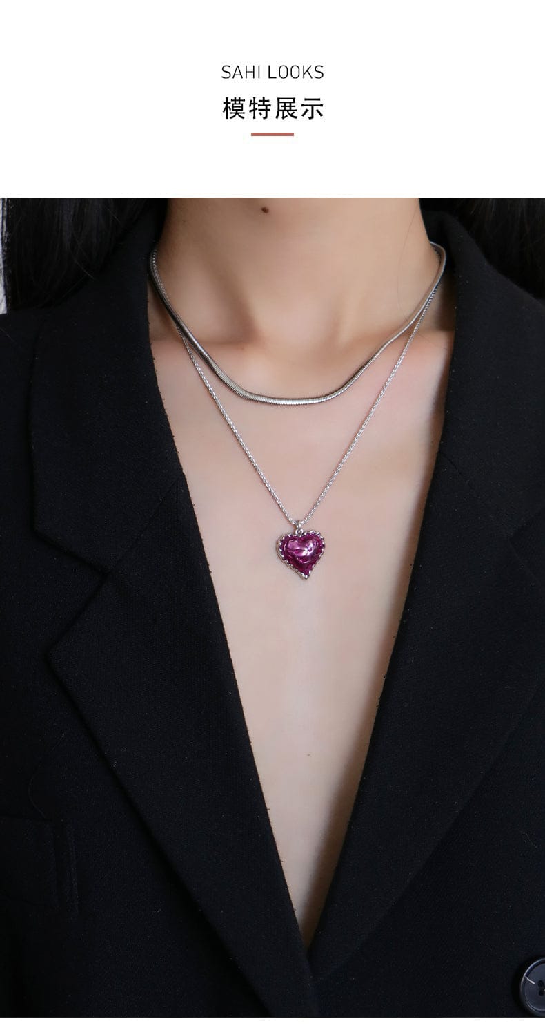 With Love Collar Heart Pendant Necklace | Sahi London