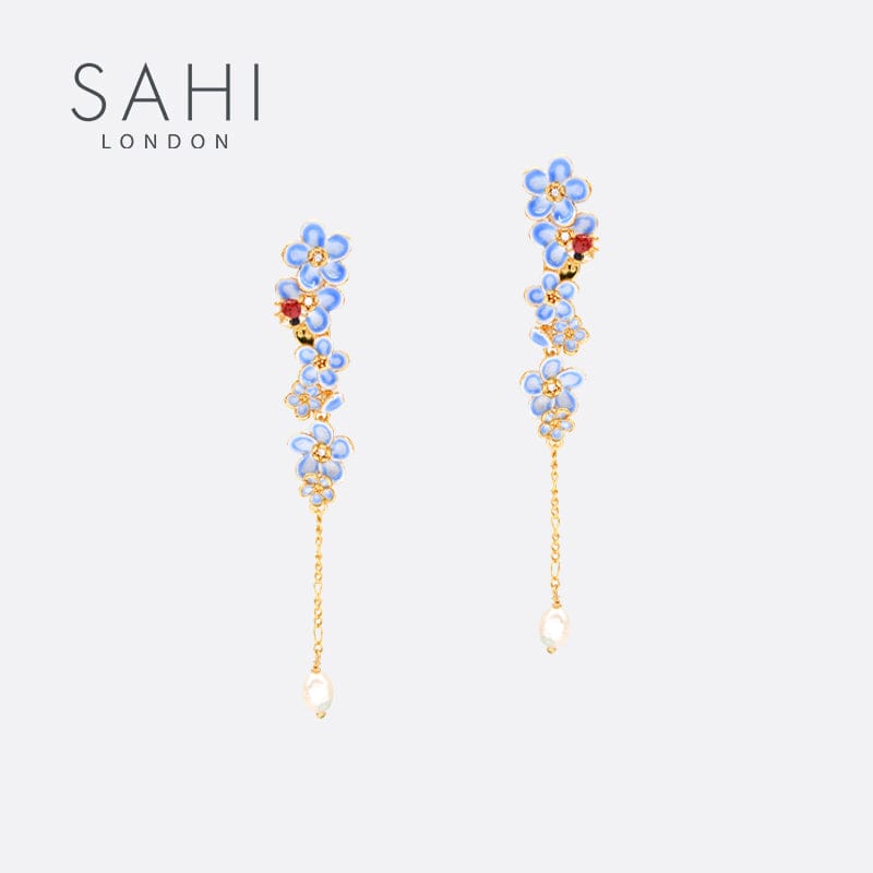 Forget Me Not Dangle Earrings | 18CT Gold Plated Earring Sale