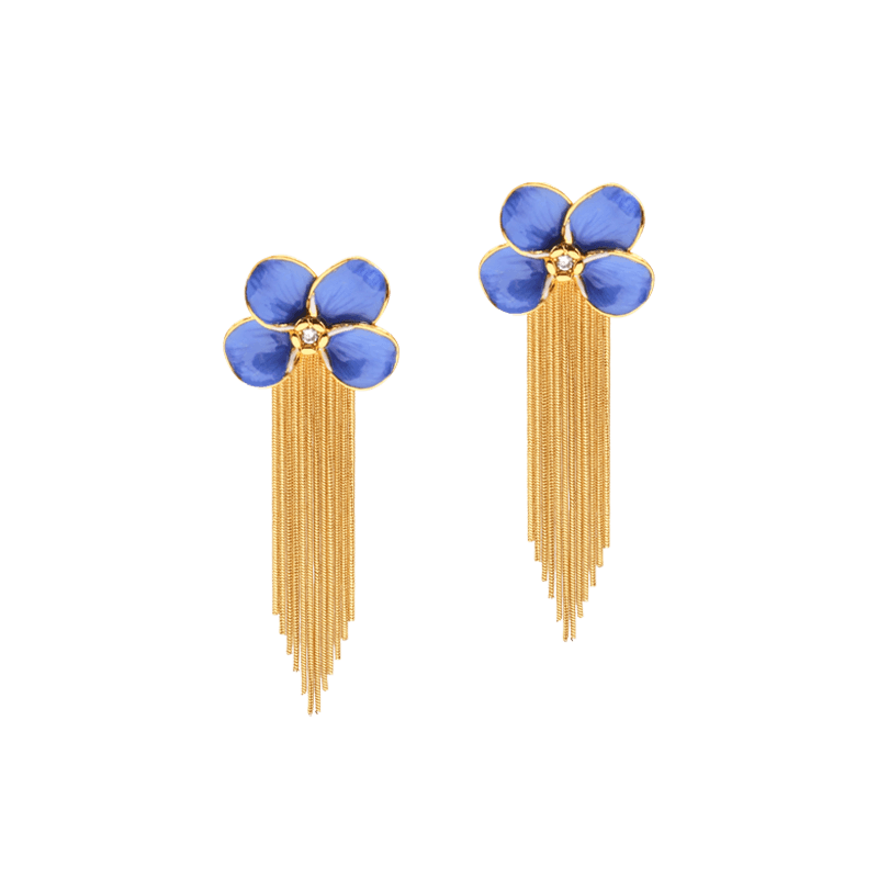 Forget Me Not Drop Earrings | Gold Plated Drop Earrings Sale