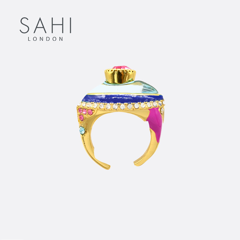 Sahi Love Affair Teardrop Adjustable Free Size Ring