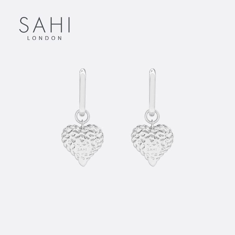 Sahi Love Heart Enameled Drop Dangling Earing